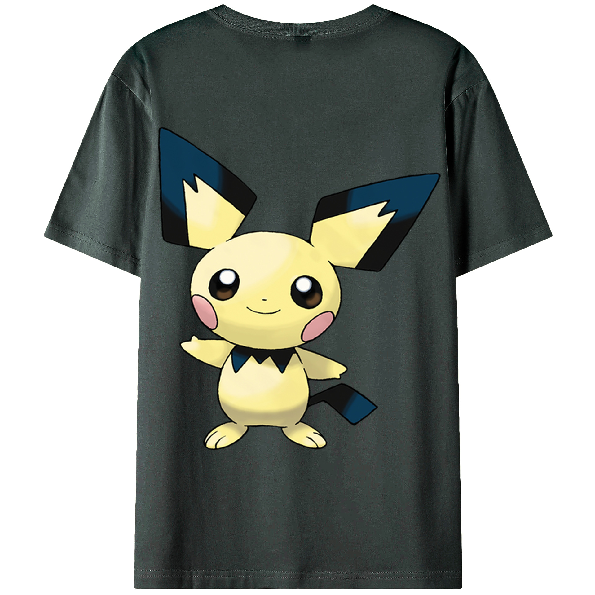 （画像用） ポケットモンスター Pokémon 綿100％ メンズ半袖Tシャツ（バックプリント） 通気性